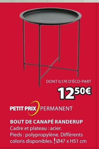 JYSK Bout De Canape Randerup offre