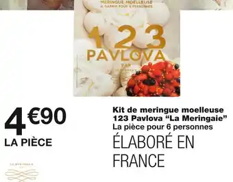 Monoprix Kit de meringue moelleuse 123 pavlova “la meringaie” offre