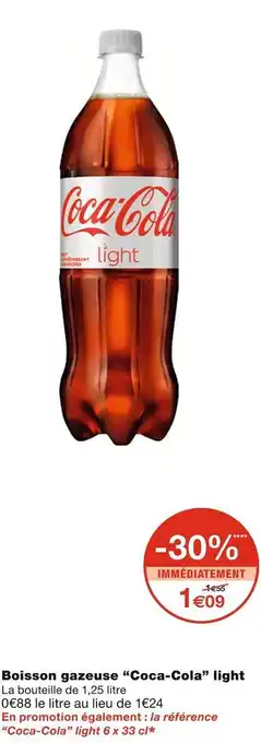 Monoprix Coca-cola boisson gazeuse light offre