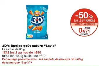 Monoprix Lay’s 3d’s bugles goût nature offre
