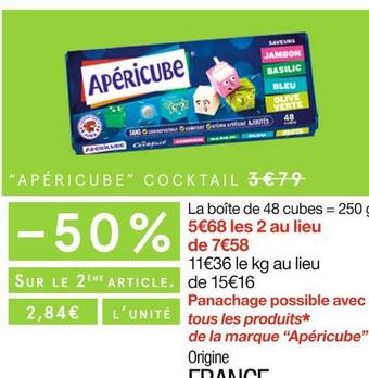 Monoprix Apéricube apéricube cocktail offre