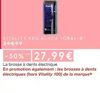 Monoprix Oral-b vitality pro black offre