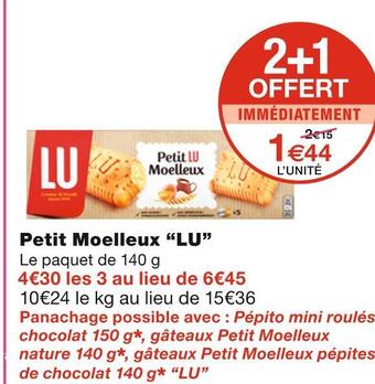 Monoprix Lu petit moelleux offre