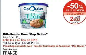 Monoprix Cap océan rillettes de thon offre