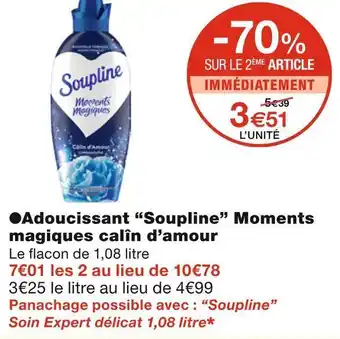 Monoprix Soupline adoucissant moments magiques calîn d’amour offre