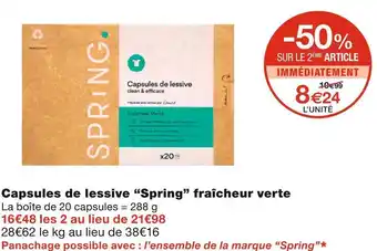Monoprix Spring capsules de lessive fraîcheur verte offre