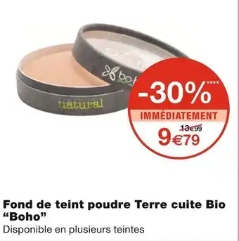Monoprix Boho fond de teint poudre terre cuite bio offre