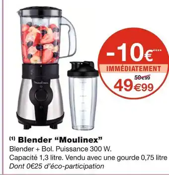 Monoprix Moulinex blender offre