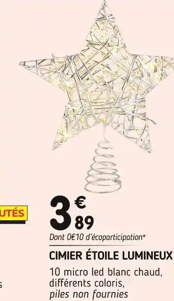Cimier étoile lumineux
