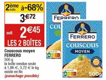 Cora x Carrefour Couscous moyen ferrero offre