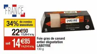 Cora x Carrefour Foie gras de canard labeyrie offre