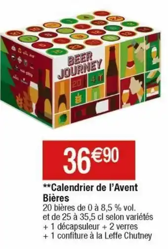 Cora x Carrefour Calendrier de l'avent bières offre