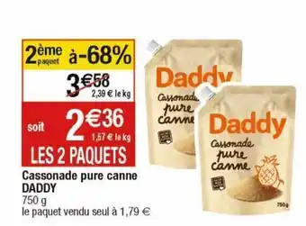 Cora x Carrefour Cassonade pure canne daddy offre