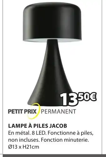 JYSK Lampe A Piles Jacob offre