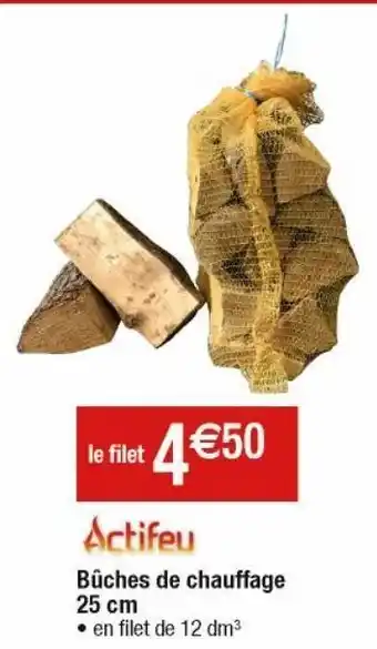 Bûches de chauffage actifeu