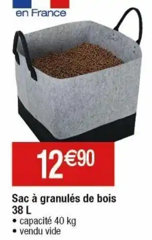 Cora x Carrefour Sac à granuñés de bois offre