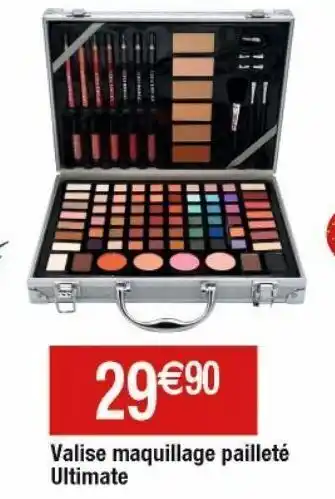 Cora x Carrefour Valise maquillage pailleté ultimate offre