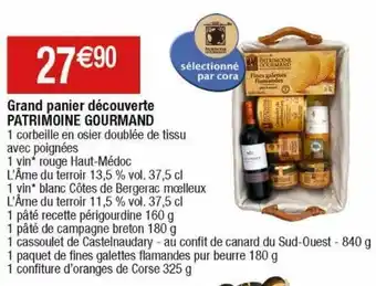 Cora x Carrefour Grand panier découverte patrimoine gourmand offre