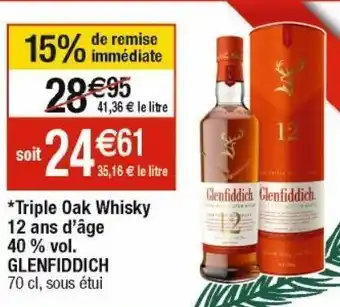 Cora x Carrefour Triple oak whisky glenfiddich offre