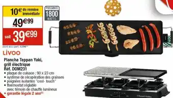 Cora x Carrefour Plancha teppan yaki, grill électrique livoo offre