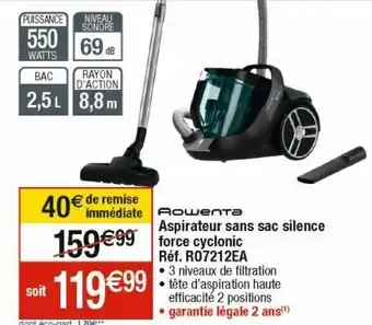 Aspirateur sans sac rowenta