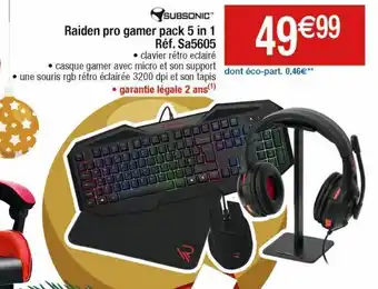 Raiden pro gamer pack 5 in 1 subsonic