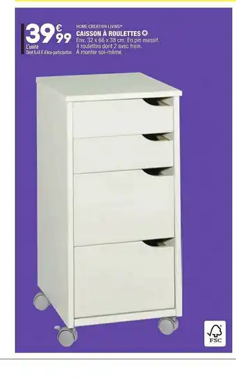 ALDI Caisson à Roulettes Home Creation Living offre