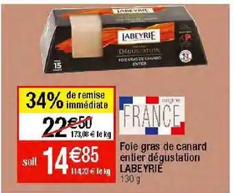 Foie gras de canard labeyrie