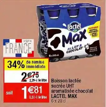 Migros Boissons lactel offre