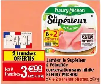 Migros Jambon fleury michon offre