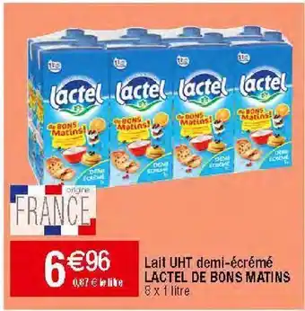 Migros Lait demi-écrémé lactel offre