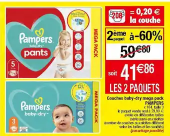 Migros Couches pampers offre