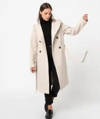 Gémo Manteau femme mi-long à grand col capuche vue1 - gemo(femme pap) - gemo offre