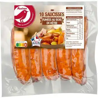 Auchan 10 saucisses fumées auchan offre