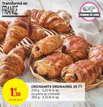 Intermarché Croissants ordinaires X5 offre