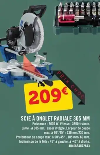 E.Leclerc Brico Scie à onglet radiale 305 MM offre
