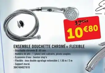 E.Leclerc Brico Ensemble douchette chromé + flexible offre