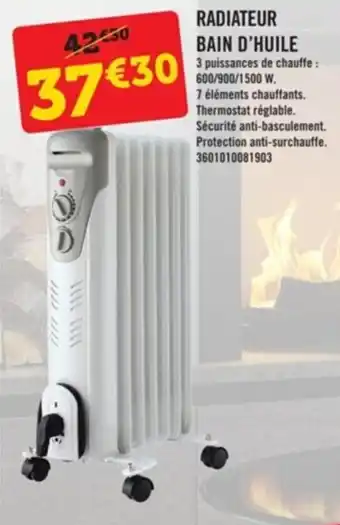 E.Leclerc Brico Radiateur bain d'huile offre
