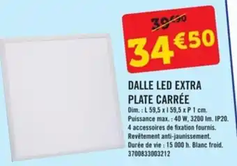 E.Leclerc Brico Dalle led extra plate carrée offre