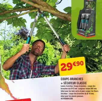 E.Leclerc Brico Coupe-branches + sécateur classic offre