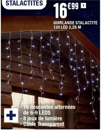 La Foir'Fouille Guirlande Stalactite 120 Led 2.25m offre