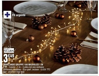 La Foir'Fouille Guirlande Grappe 100 Microled 1m offre