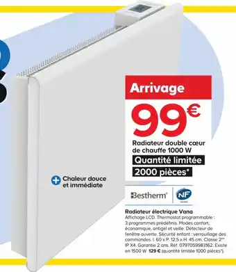 Castorama Radiateur Électrique Vana offre