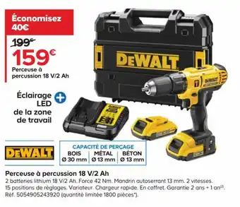 Castorama Perceuse à Percussion 18V/2Ah offre