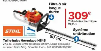 Castorama Taille-Haies Thermique HS45 offre