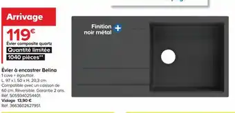 Castorama Évier à Encaster Belina offre