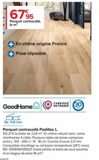 Castorama Parquet Contrecollé Padillac L offre