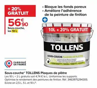 Castorama Sous-Couche Tollens Plaques de Plåtre offre