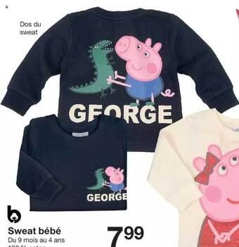 Zeeman Sweat bébé offre