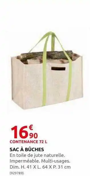 Rural Master Sac à bûches offre